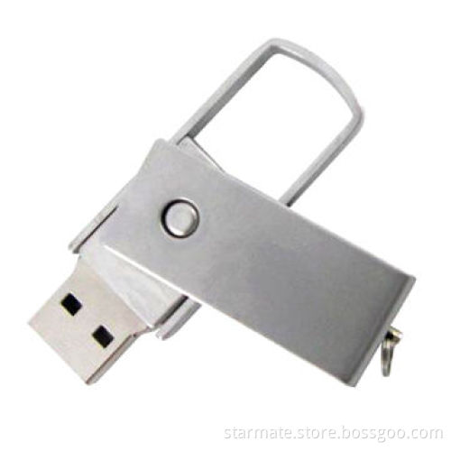Metal Swivel USB Flash Drive, No External Power Required, Plug-and-play Function Compatible